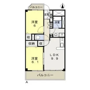 カーサフィオーレ西市駅前【6階】の間取り