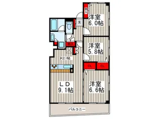 グリーンステージ【4階】の間取り