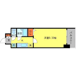 シェルクレール【6階】の間取り