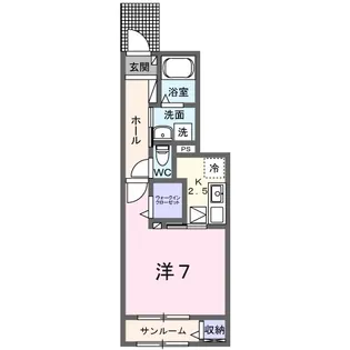コルティーレII【1階】の間取り