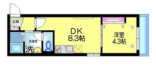 リ ディア コート【2階】の間取り