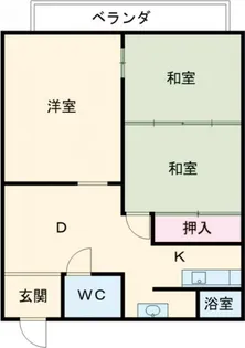 桜川ハイツ【1階】の間取り