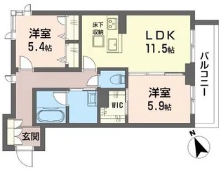 アリエッタ【1階】の間取り