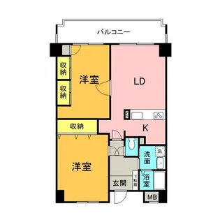 グランデ元塩【6階】の間取り