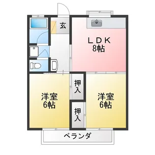 カーサひじり2【2階】の間取り
