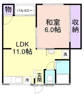 プレゼンス紀伊【1階】の間取り