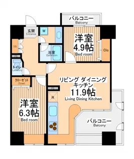 パレ・ソレイユ相模大野ステーションフロント【11階】の間取り