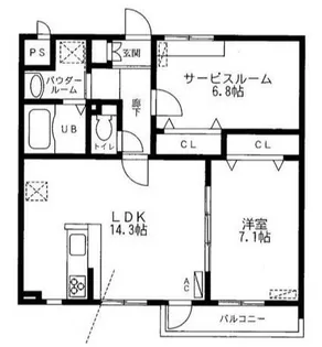ヴィラ ブラン【3階】の間取り