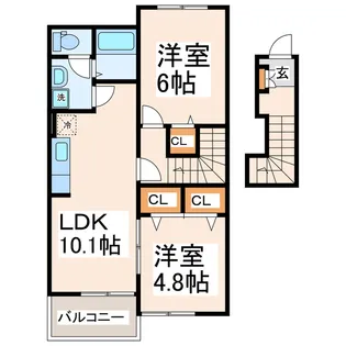 グリーンハイツIKEDA A・B・C【2階】の間取り