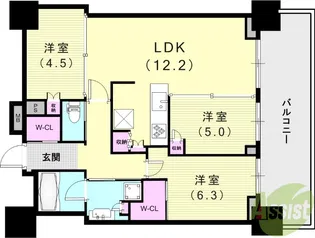 ベイシティタワーズ神戸WEST【6階】の間取り