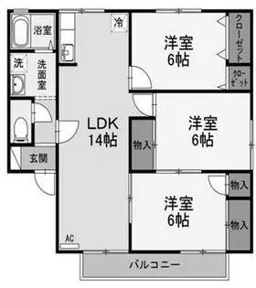 セジュール永木【2階】の間取り