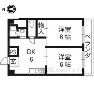 メルディアキューブ観月橋【3階】の間取り