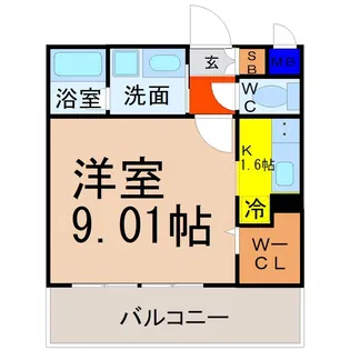 ルーエ金山【9階】の間取り