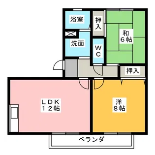 ハイカムールST【2階】の間取り