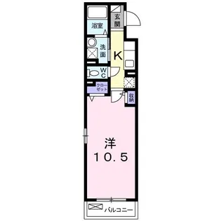 キョーナン宇治伊勢田【3階】の間取り