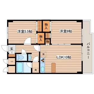 エクセルフラッツ【6階】の間取り
