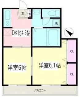 フレグランス東戸塚【2階】の間取り