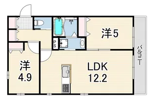 ライスコーポ【1階】の間取り