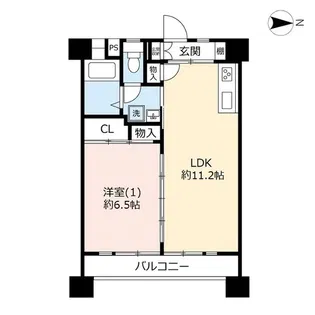 UR朝霞浜崎【1階】の間取り