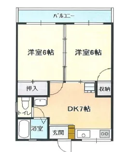 セーラムコートB棟【2階】の間取り