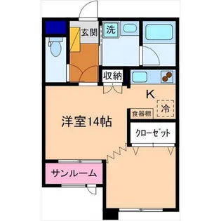 ビルーチェB棟【1階】の間取り