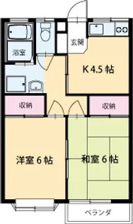 コーポ川崎【1階】の間取り