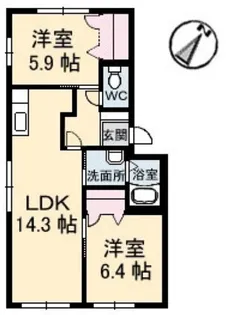 広島県廿日市市大東【マンション】の間取り