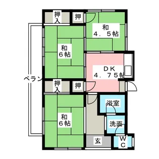 静岡県沼津市駿河台【一戸建】の間取り