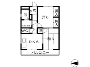 ビバリーガーデン大島 A【2階】の間取り