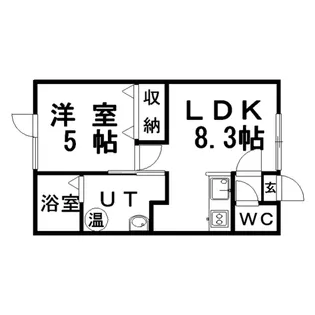 キュアハイツ【1階】の間取り