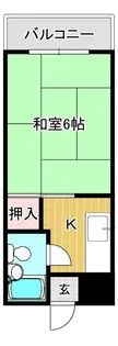 コーポラスみしま【2階】の間取り