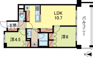 プラウドシティ方南町【2階】の間取り
