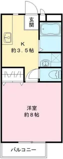 メールハイツA【1階】の間取り