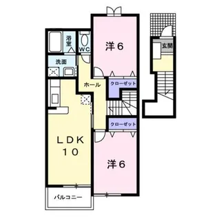 フィオレンテI【2階】の間取り