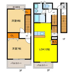 岐阜県岐阜市岩地2【アパート】の間取り