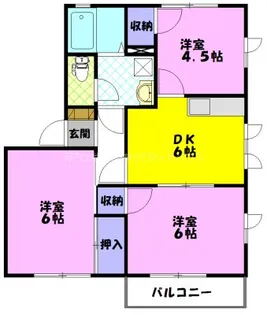 グリーンヒルズ平松 B【2階】の間取り