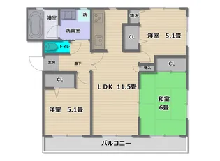 フォレスタ・ヴィラII【1階】の間取り