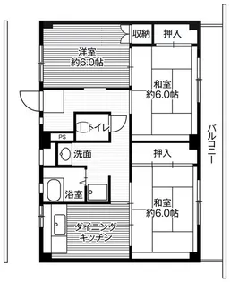 ビレッジハウス敷島 3号棟【1階】の間取り