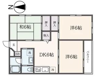 第2ハイツ山桃【2階】の間取り