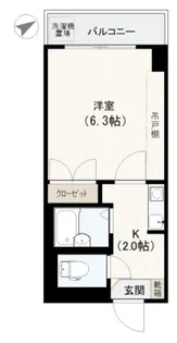 シャンポール昭和町【4階】の間取り