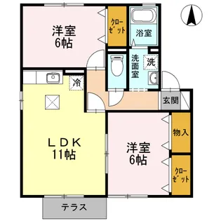 アパルトマントNFB B棟【1階】の間取り