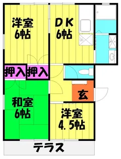 エクセル千間台C棟【2階】の間取り