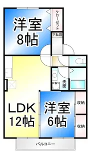 ハイツ・サンブライト【1階】の間取り