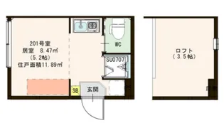 ハーモニーテラス板橋仲宿【2階】の間取り
