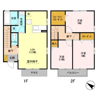 群馬県高崎市浜尻町【一戸建】の間取り