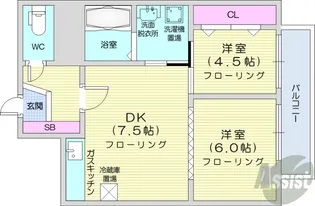 アルファコスモ2【3階】の間取り