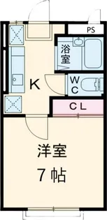 ウチダハイツB棟【2階】の間取り