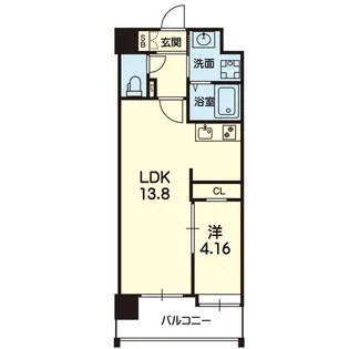 1LDKの間取り画像