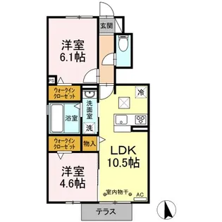 authentic(オーセンティック) B【1階】の間取り