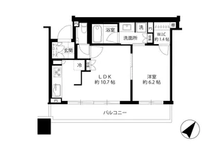 パークホームズ目黒ザレジデンス【6階】の間取り